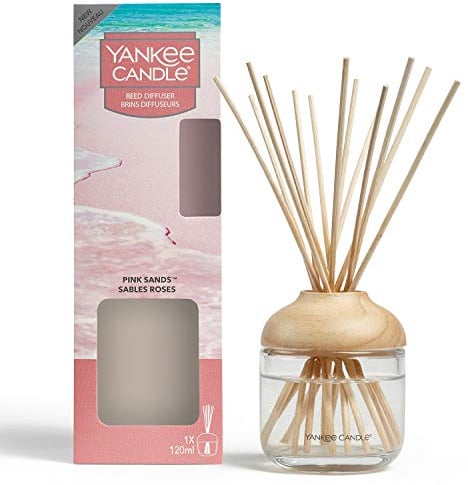 Yankee Candle Reed Aroma Diffusor, Pink Sands, 120 ml, bis zu 10 Wochen anhaltender Duft, 24,1cm