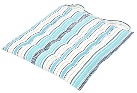 Homescapes Stuhlkissen New England 40x40 cm gestreift – Sitzkissen Outdoor/Indoor, Oeko-TEX-Zertifiziert, Sitzpolster waschbar für Esszimmer-, Küchen- & Gartenstühle, blau-weiß