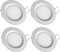 acegoo 4 x Foco Empotrable 12V LED Luz de Techo Downlight 3W 3200K para Caravana Barco Camper Furgoneta Muebles, 215LM Blanco cálido(Acabado plateado)