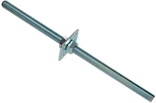 KOTARBAU® Pfostenträger Gewinde M24 mm mit Schraube Stützenfuß Höhenverstellbar Verzinkt Bodenfuß Betonfuß Zum Einbetonieren 80 x 80 x 500 mm