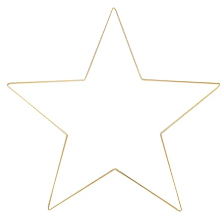 FAVOMOTO Metallstern 25cm Drahtstern Metallsterne Zum Basteln Draht Sterne Zum Basteln Makramee Stern Metallsterne Zum Hängen Sternform Metallring Metall Stern Draht Metall Kranzrahmen