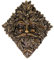 Kunst & Ambiente - Waldgeist - Wandrelief aus Bronze - Baumgeist - signiert Milo - Green Man - Naturgeist - Höhe 23 cm - Wandteller - Skulpturen online kaufen