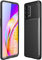 Alamo Ultra Silicone Hülle für Oppo A74 (4G Version), Kohle Faser StoßFest Bumper Handyhülle - Schwarz