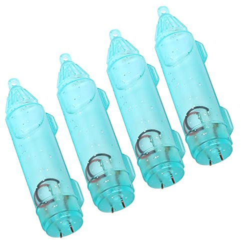 Angelköder Licht, 4 Stück Wassergetriggertes Design Angeln LED Köder Licht Unterwasser Köder Lampe Wasserdichter Köder Hellblau mit Box Angelwerkzeuge