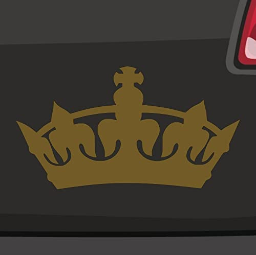 Krone König Aufkleber -6 Größen 21 Farben- King Queen Königin Diadem Crown Tiara