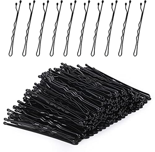 Laicky Haarnadeln,bobby pins 200Count schwarze Haarnadeln mit Box für Frauen Dame Mädchen Kinder HaarnadelUnsichtbarer Wellen-Haargriff Haarspange Haarklammer Bulk-Haarschmuck (Schwarz) 
