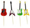 24pcs/set Cake Toppers Guitar Cupcake Toppers Picks Musical Instrument Shape Cake Decorating Tools Party Decor