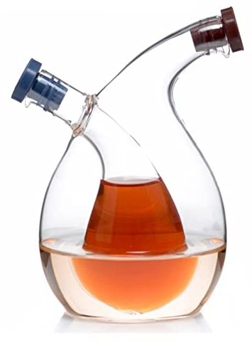 Aceitera y vinagrera Antigoteo 2 en 1 Aceite de Vidrio y Botellas de vinagre de Salsa de Soja Botella de vinagre Suministros de Cocina Botella de Aceite de Cocina de Vidrio (Color : B)