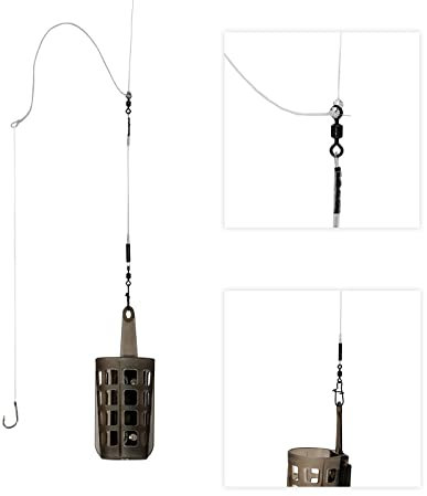 Karpfenmontage Feeder Cage Distance Karpfen Angeln Selbsthak Komplett Montagen Komplettmontage Selbsthakmontage Angelköderkäfig Köderfalle Korb Fischgerät Zubehör 50g