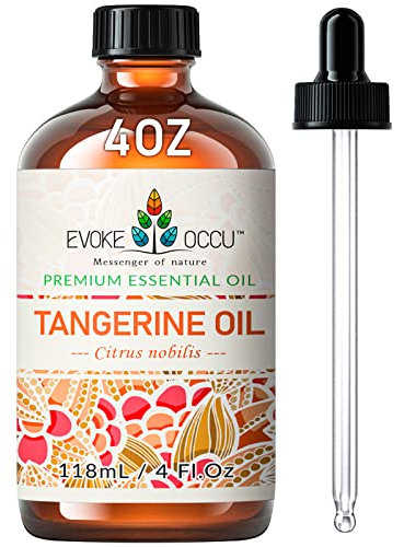 EVOKE OCCU Huile Essentielle Mandarine, Pure & Naturelle Huile Mandarine pour cheveux,Soins de Peau,Aromathérapie Diffuseur,Fragrance DIY et Massage - 118ml