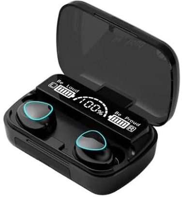 Genérico Auriculares Bluetooth Wireless TWS Auriculares a Prueba de Agua en la Oreja los Auriculares M10 Auriculares estéreo 9D Sport Auriculares. Color Negro