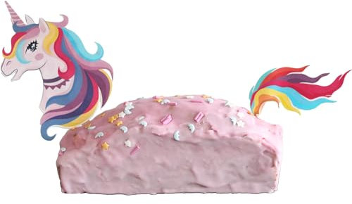 Tortenbild Kuchen-Einstecker - Einhorn, 2 stück, Fondant, weiß, Geburtstag, Feier