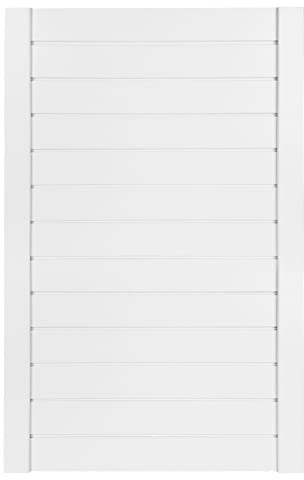 DecoMeister Puertas de Lamas Blancas de Madera Maciza con Tablones Listones Cerrados Para Armario Frente de Mueble Imprimado de Dimensiones 494x766 mm Producto Individual
