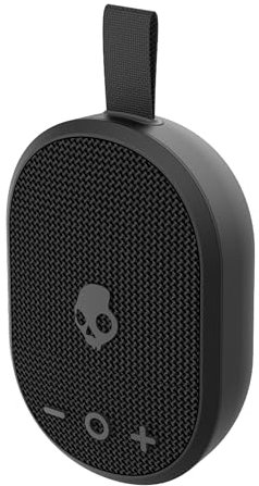 Skullcandy Ounce Wireless tragbarer Bluetooth-Lautsprecher, Wasserdicht (IPX7), 16 Stunden Akkulaufzeit, True-Wireless-Stereo mit integriertem Trageriemen für Reisen und Outdoor-Einsätze – Schwarz