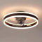 MOSSCO Silencieux Petit Ventilateur de Plafond avec Telecommande Pour une Utilisation en Toute Sécurité, 6 Vitesses et vent Réversible, LED Dimmable, 3 Températures de Couleur en Option 40 CM