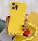 Emlivi Coque pour iPhone 14 Pro Max avec Cordon de Collier, Coque iPhone 14 Pro Max Silicone TPU Bumper Cover [Lanière avec Cordon Réglable Longueur Chaîne] Housse pour iPhone 14 Pro Max Case, Jaune