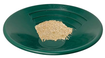 Lnhgh Vassoio per lavaggio oro | Colino per padella oro | Padella dorata con struttura scanalata piatta per estrazione mineraria, fonte d'acqua, montagne inaccessibili