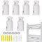 Homefantasy 6 Pièces Fixations pour Radiateur Sèche-Serviette,Supports de Rechange pour Radiateur,Fixation Seche Serviette,Support Radiateur Distance,pour Tout Radiateur SDB Droit ou Courbé