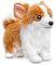 Tiny Heart Pomeranian Stofftier Plüschtier 28cm/11” realistisches Pommern Plüsch schönes Tier niedliche und weiche Geschenke Hund für Kinder Jungen und Mädchen Spielzeug braun