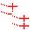 Temporary Face & Body Tattoo Sticker Flag Tattoos for trips pub World Cup Transfer Stickers for St George's Day Football Fan Kids Party Decorations - 5 Pack/20 Tattoos (England)