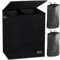NUCAZA 145L Double Laundry Basket with Lid & Removable Laundry Bags, 2 Compartments Washing Basket for Light & Dark Clothes, Large Laundry Hamper, Collapsible Laundry Bin Storage Basket Black