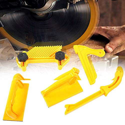 Woodworking Safety Push Block and Stick Set, Yellow Plastic Board for Table Saws Router Tables Band Saws Jointers