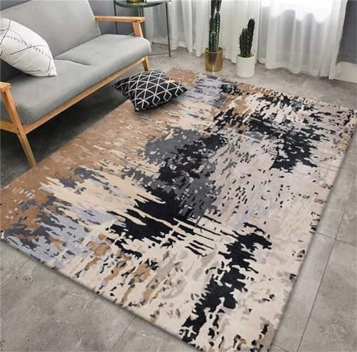 WBDYMX Out Door Rug Garden Rugs Outdoor Carpet Runner 50x80CM Atea Rugs multicolor Abstract splash pattern anti-stain carpet Kitchen Rug