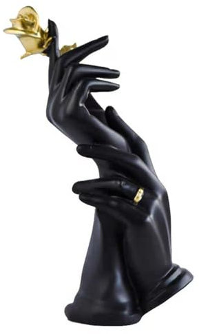 Moaobooh Gestenstatuen und Skulpturen, abstrakte Gestenstatuen, Heimdekoration, perfekt für Hochzeit, Schreibtisch, Dekoration, Geschenke (Schwarz)