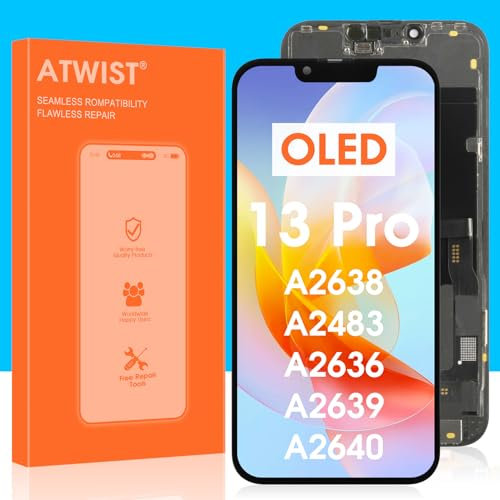OLED Display für iPhone 13 Pro LCD Bildschirm, für iPhone 13 Pro Display LCD Touchscreen Digitalisierer Full Montage Bildschirm Ersatz Kit A2638 A2483 A2636 A2639 A2640