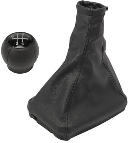 Konuooer Kit Schalthebelmanschette + Schaltknauf (5 Gänge), kompatibel mit Meriva A 2012-2010 schaltsack