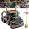 Wbietu Handgefertigte LKW-Kaffeetasse, 325 ml, halbaufliegerförmige Keramik-Kaffeetasse, LKW-Fahrer-Geschenke für LKW-Fahrer, Männer, einzigartiges Geschenk für Kaffee- und Lkw-Liebhaber (schwarz)