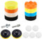 17 Pz Kit Lucidatura Auto, 80mm Tamponi Lucidatura Auto, Lucidare Auto Platorello per Trapano, Kit di Spugne Lucidanti in Lana per Lucidatura Levigatura Ceratura, con M10 Adattatore per Trapano