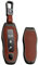 Ysbxitu Schlüssel Schutz Etui Leder Schlüssel mit Schlüsselanhänger kompatibel mit Porsche Cayenne Panamera 911 971 9YA Macan Boxster Taycan Carrera Keyless Go Schlüsselbox für Funkschlüssel A Braun