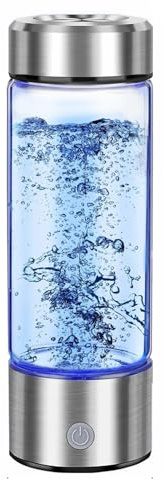 Botella de agua de hidrógeno, generador de agua de hidrógeno PowerlotZero con tecnología SPE, máquina ionizadora de agua de hidrógeno portátil recargable de 14 onzas para el hogar, viajes, fitness
