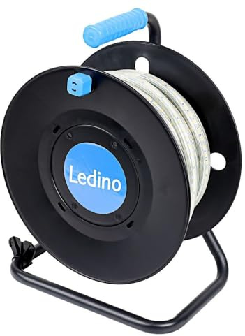 Ledino LED-Lichtband Wickede 10 m neutralweiß 4000K ? 13.000 lm, 120W, 180 LEDs/m, IP65 ? Hochleistungs LED-Lichtkette für Baustellen, Events, Hallen & Außenbereiche, professionelle Beleuchtung