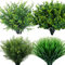 TIHEDES Artificial Greenery Plants Outdoor UV Resistant Fake Plants Boxwood Shrubs Grass,18 Bundles for Farmhouse Home Garden Office Patio Backyard Wedding and Indoor Outdoor Decoration(TYPE H)