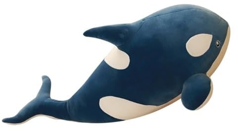 KUKUShining Niedliches Orca Wal Plüschtier, Simulation Von Meerestieren Als Geschenk Heimdekoration Kindergeburtstag Weihnachten(Blue,30CM/11.8in)