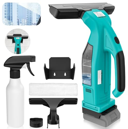 Uniqwamo Window Vacuum Squeegee Cordless Compatible for Makita 18V Battery (No Battery), Electric Window Cleaner Window Vacuum, Vacuum Squeegee for Window Cleaning, Mirror, Glass, Car Windshield