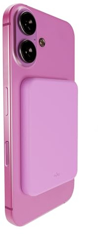 Puro Slim Power Mag Power Bank 4200mAh, Compatibile MagSafe, Ultra Sottile 1cm, Ricarica Wireless, Porta Type-C, per iPhone 12 e successivi, Rosa