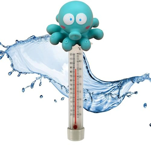 Wassertemperaturmesser, Cartoon Tier Teich Thermometer mit Seil, Schwimmendes Pool Zubehör Für Spa, Thermalbad, Schwimmsee, Aquarium Innen Und Außen
