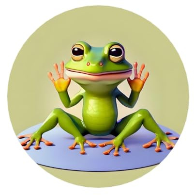 The funny frog doing yoga Fridge Magnets suitable for whiteboards refrigerators and decorative items