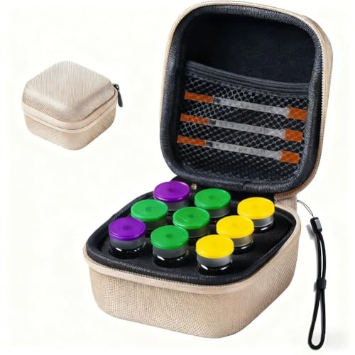 LatoYard Insulin-Kühlbox mit 9 Ampullen Kapazität, EVA-Kühltasche mit verstärkter Handschlaufe, Peptid-Aufbewahrung