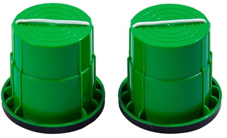 Okiyakusama 2 Stück Walking Stelzen Stepper Balance Fähigkeitstrainer Koordinationsspielzeug Zylindrisch rutschfest PP Becher für Sport Kindergartengruppe Park, Grün