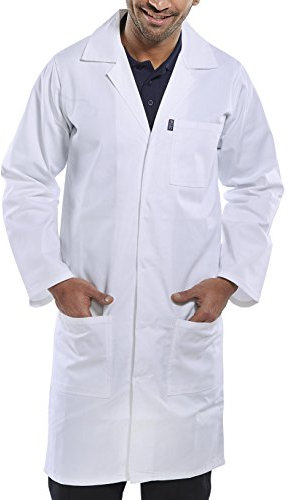 POLY COTTON WAREHOUSE COAT WHITE 48