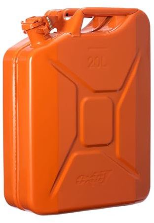 1 latas de Metal de 20 litros de Capacidad, Color Naranja, aprobación de la Onu