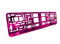 2 x Pink Chrome Metallic Universal Number Plate Surrounds Holders Frames M