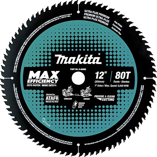 Makita B-66999 12 80T Carbide-Tipped Max Efficiency Miter Saw Blade