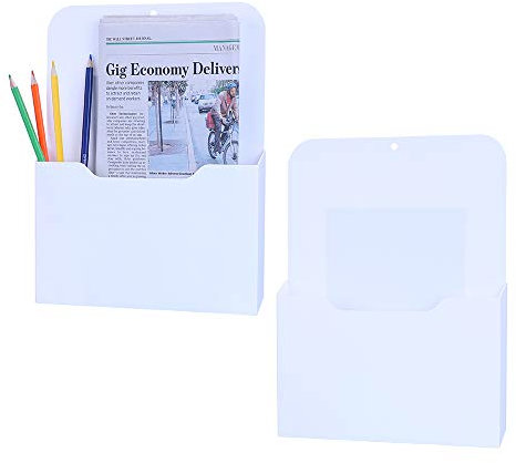 Antner Porte-documents mural aimanté format lettre Blanc 2 Pack
