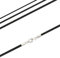 Ziegenleder Kette, Lederband, Leder-Collier schwarz, robuste und weiche Glattleder mit 925 Silber Karabiner 1mm, 2mm und 3mm, Länge wählbar (40, Silber 3mm)