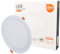 FactorLED ¡OFERTA! Downlight LED 20W Slim, Ø225x25mm, Placa Circular Empotrable, Panel Redondo Extraplano 2000 lúmenes, Corte techo Ø205mm, Luz Fría 6000K